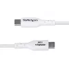 StarTech.com 1 m USB-A - USB-C -latauskaapeli, lataus ja synkronointi, 3A, USB 2.0, TPE-päällyste – valkoinen USB-latauskaapeli