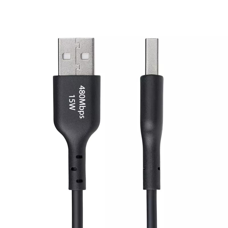 StarTech.com 3 ft (1 m) USB-A - USB-C -latauskaapeli, lataus ja synkronointi, 3A, USB 2.0, TPE-päällyste – musta USB-latauskaapeli