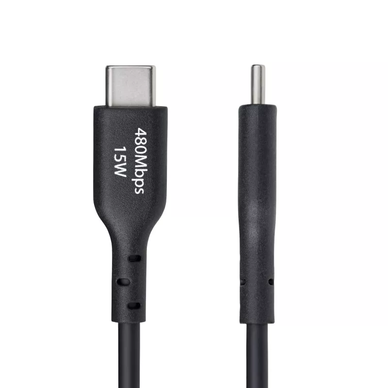 StarTech.com 3 ft (1 m) USB-A - USB-C -latauskaapeli, lataus ja synkronointi, 3A, USB 2.0, TPE-päällyste – musta USB-latauskaapeli