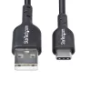 StarTech.com 3 ft (1 m) USB-A - USB-C -latauskaapeli, lataus ja synkronointi, 3A, USB 2.0, TPE-päällyste – musta USB-latauskaapeli