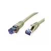 Verkkokaapeli VALUE 21.99.0859 RJ-45 Cat6a 0,15 m harmaa
