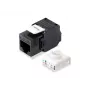Equip Cat.6A suojaamaton Keystone-kojerasia työkaluton, RJ-45, LSA, musta