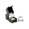 Equip Cat.6A suojaamaton Keystone-kojerasia työkaluton, RJ-45, LSA, musta