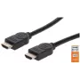 HDMI-kaapeli Ethernetillä Manhattan HDMM1MP 1 m uros-uros musta