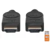 HDMI-kaapeli Ethernetillä Manhattan HDMM1MP 1 m uros-uros musta