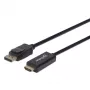 Manhattan DisplayPort 1.1 -HDMI-kaapeli, 1080p@60Hz, 1 m, uros-uros, DP lukituksella, musta, ei kaksisuuntainen, kolmen vuoden takuu