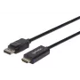 Manhattan DisplayPort 1.1 -HDMI-kaapeli, 1080p@60Hz, 1,8 m, uros-uros, DP lukituksella, musta, ei kaksisuuntainen, kolmen vuoden takuu