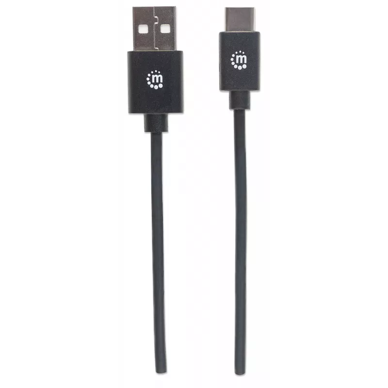 Manhattan 354936 USB-C – USB-A -kaapeli, USB 2.0, 3 m, uros–uros, musta