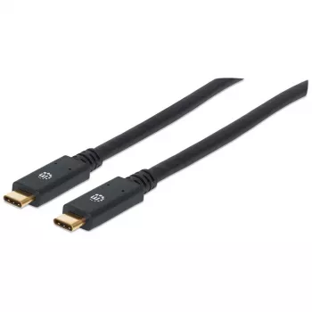 USB-C-kaapeli Manhattan USB315CC2M 2 m uros-uros musta