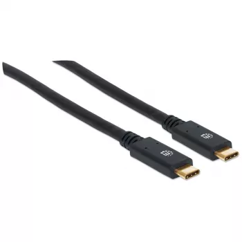 USB-C-kaapeli Manhattan USB315CC2M 2 m uros-uros musta
