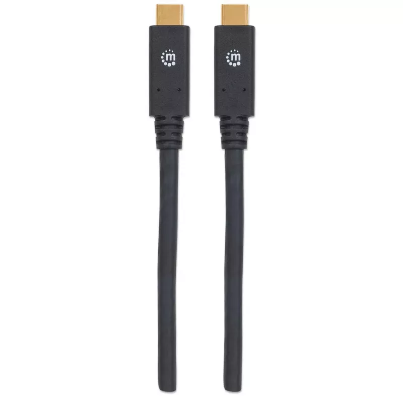 USB-C-kaapeli Manhattan USB315CC2M 2 m uros-uros musta