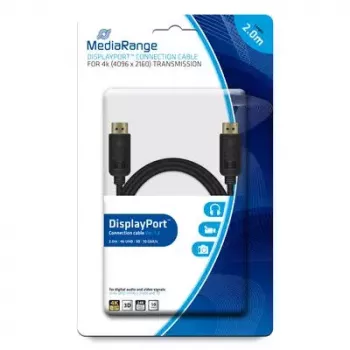 DisplayPort-kaapeli MediaRange MRCS159 2 m musta