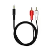 Audiokaapeli MediaRange MRCS164 1 m 2xRCA 3,5 mm musta