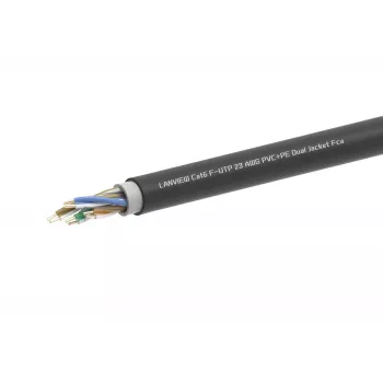 Verkkokaapeli Lanview LVN-CAT6PE-2FUTP RJ45 CAT6 305M musta