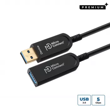 Microconnect MC-USB3.0AAF25AOP USB-kaapeli USB 3.2 Gen 2 (3.1 Gen 2) 25 m USB-A musta