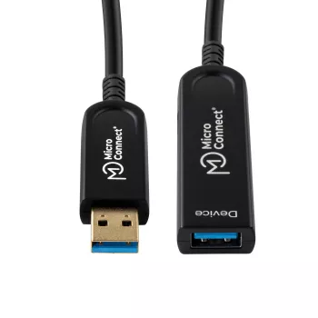 Microconnect MC-USB3.0AAF25AOP USB-kaapeli USB 3.2 Gen 2 (3.1 Gen 2) 25 m USB-A musta