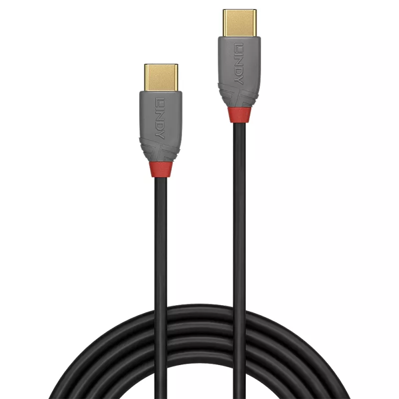 Lindy 3 m USB 2.0 Type-C–C-kaapeli, Anthra Line
