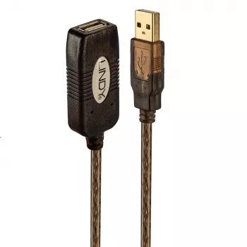 Lindy 20 m USB 2.0 -aktiivijatkokaapeli, 20 m, 0,48 Gbit/s