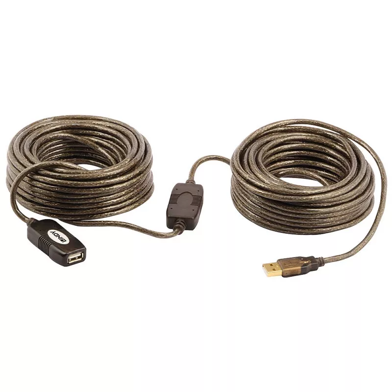 Lindy 20 m USB 2.0 -aktiivijatkokaapeli, 20 m, 0,48 Gbit/s