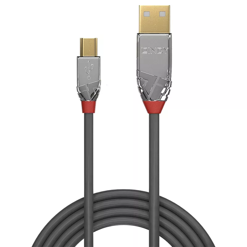 Lindy 3 m USB 2.0 Type-A–Mini-B-kaapeli, Cromo Line
