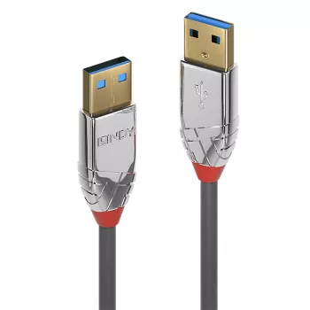 Lindy 36626 USB-kaapeli USB 3.2 Gen 1 (3.1 Gen 1) 1 m USB A harmaa