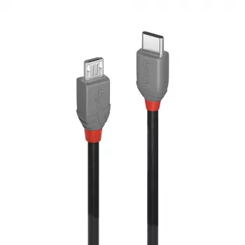 Lindy 1 m USB 2.0 Type-C–Micro-B-kaapeli, Anthra Line