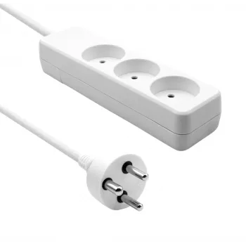 Microconnect MC-GRU0350DK jatkojohto 5 m 3 AC-pistorasiaa sisäkäyttöön valkoinen