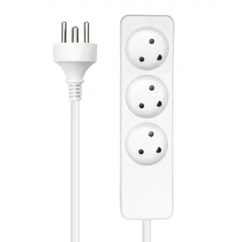 Microconnect MC-GRU0350DK jatkojohto 5 m 3 AC-pistorasiaa sisäkäyttöön valkoinen