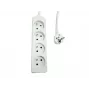 MicroConnect MC-PS040300FRW 4-paikkainen jatkojohto, ranskalainen tyyppi E, 3 m, valkoinen