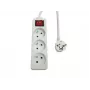 Pistorasialista MicroConnect MC-PSOO030150FRW 3-osainen yksittäisillä on/off-kytkimillä