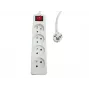 Pistorasialista MicroConnect MC-PSOO040500FRW — 4-osainen yksittäisillä on/off-kytkimillä