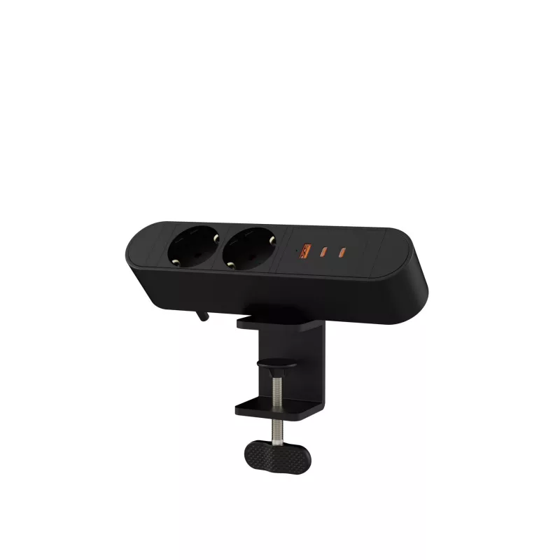 Pöytäjakorasia MicroConnect MC-MDPS-EU2-67W – 2 pistorasiaa, 67 W kokonaisteho