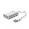 Äänimuunnin Lindy USB Type-A äänimuuntimeen, hopea/valkoinen, 25 g