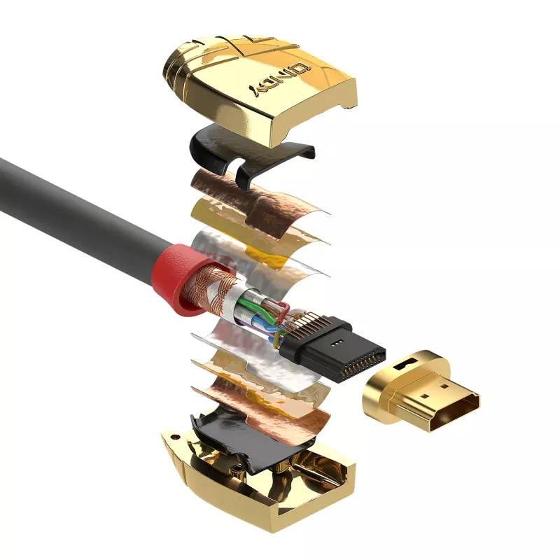 Lindy 3 m High Speed HDMI-kaapeli, Gold Line