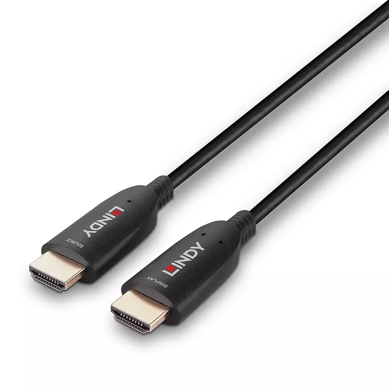 HDMI-kaapeli Lindy 38513 30 m HDMI Type-A uros 2.1 48 Gbit/s musta