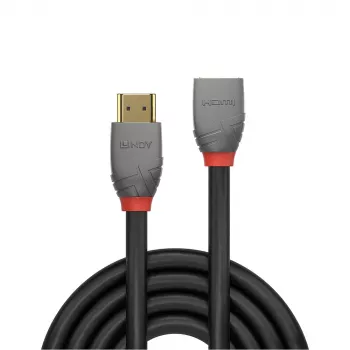 HDMI-jatkokaapeli Lindy 3 m HDMI 2.0 Anthra Line