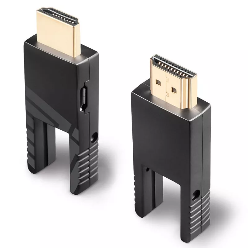 Lindy 70 m kuitu-hybridi-micro-HDMI-18G-kaapeli irrotettavilla HDMI- ja DVI-liittimillä