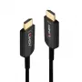 Lindy 38381 hybridi-valokuitu Ultra High Speed HDMI-kaapeli, 15 m, 8K 60 Hz, 4K 120 Hz, musta