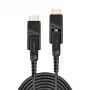 Lindy 50 m kuitu-hybridi-micro-HDMI-kaapeli 18G irrotettavilla HDMI- ja DVI-liittimillä