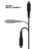 Lindy 2 m vahvistettu USB Type-C–Lightning-lataus- ja synkronointikaapeli