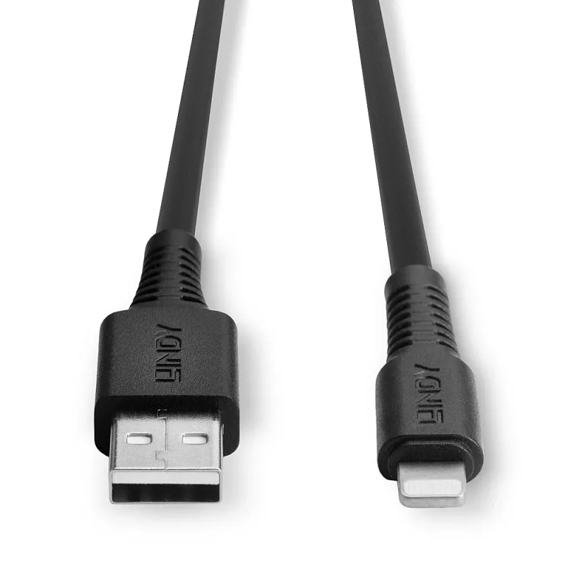 Lindy 0,5 m USB–Lightning-kaapeli, musta