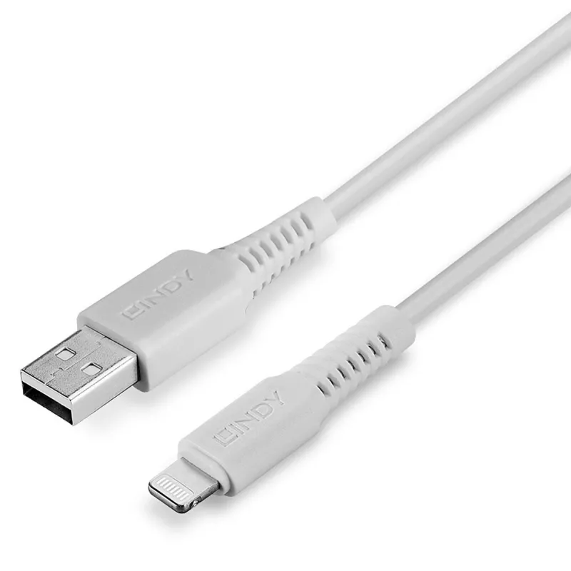 Lindy 0,5 m USB–Lightning-kaapeli valkoinen