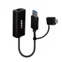 Lindy USB 3.2 Gen 1 Gigabit Ethernet -muunnin langallinen USB Ethernet 5000 Mbit/s musta
