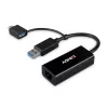 Lindy USB 3.2 Gen 1 Gigabit Ethernet -muunnin langallinen USB Ethernet 5000 Mbit/s musta