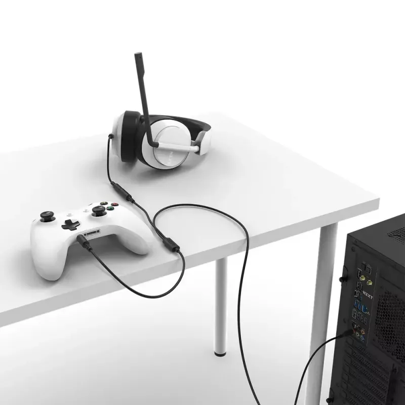 Audiokaapeli NZXT ST-ACCC1-WW 2 m 2x3,5 mm TRRS musta