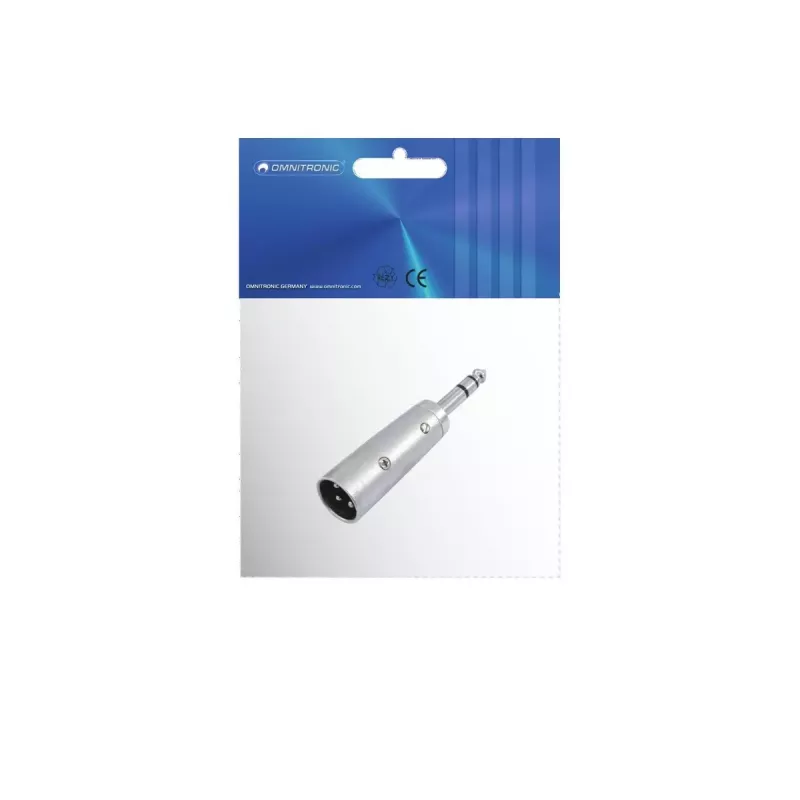 Kaapelisovitin 3-napainen XLR–6,3 mm Omnitronic 30226455