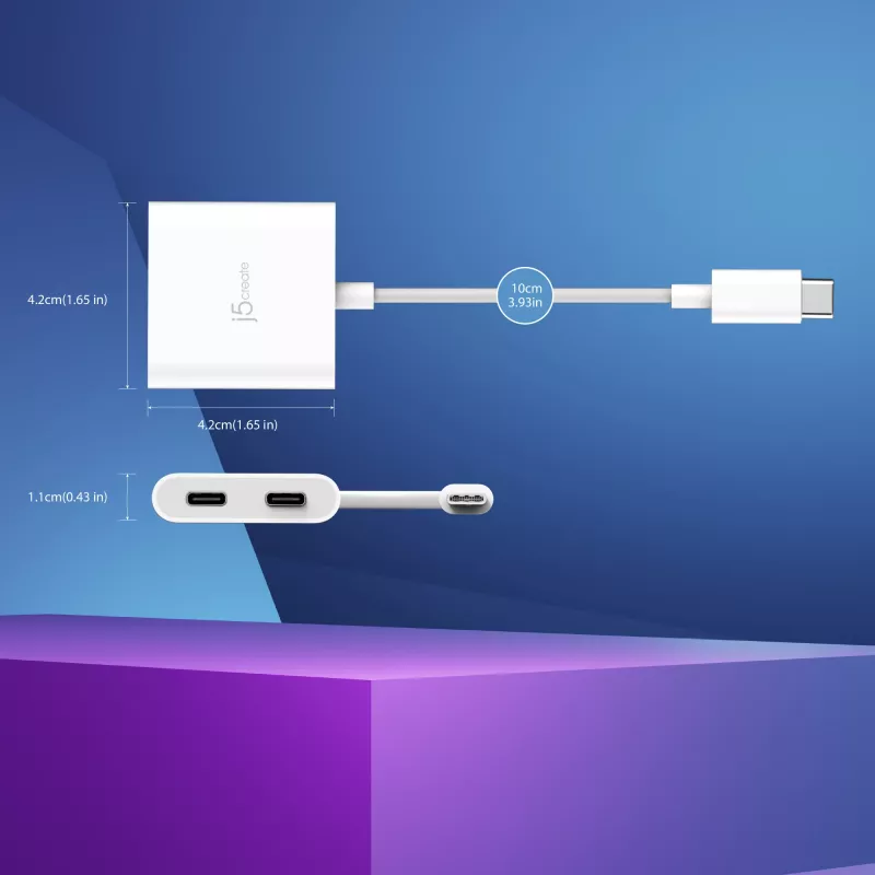 USB-C–dual-USB-C-sovitin j5create JCA164-N 3840x2160 240 Hz