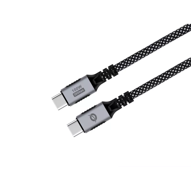 CONCEPTRONIC USB-C–USB-C-kaapeli ETTA07B12 – USB 3.2 Gen 2x2, 1,2 m, 20 Gbps, PD 3.0 100 W (20 V/5 A), 4K60Hz, musta, E-Mark