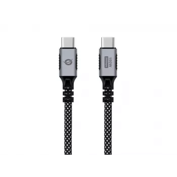 USB-C - USB-C -kaapeli CONCEPTRONIC ETTA07B20 — USB 3.2 Gen 2x2, 2 m, 20 Gbps, PD 3.0 100W (20V 5A), 4K@60Hz, E-mark