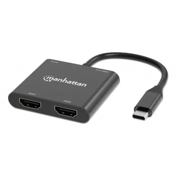 Moniporttisovitin Manhattan 154321 USB Type-C–2 HDMI USB-A Power Delivery 100 W